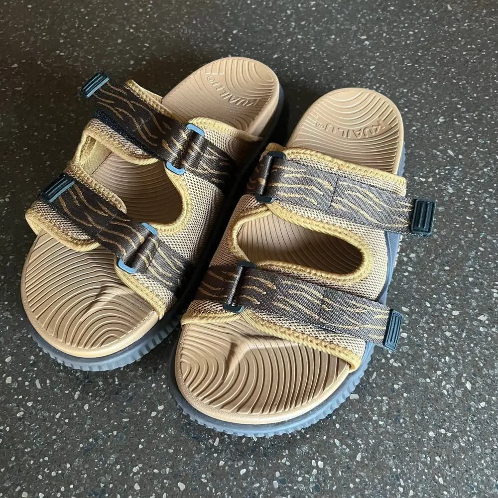 KuaiLu Mens Orthotic Sandals Athletic Arch Support Recovery Walking Slides -13